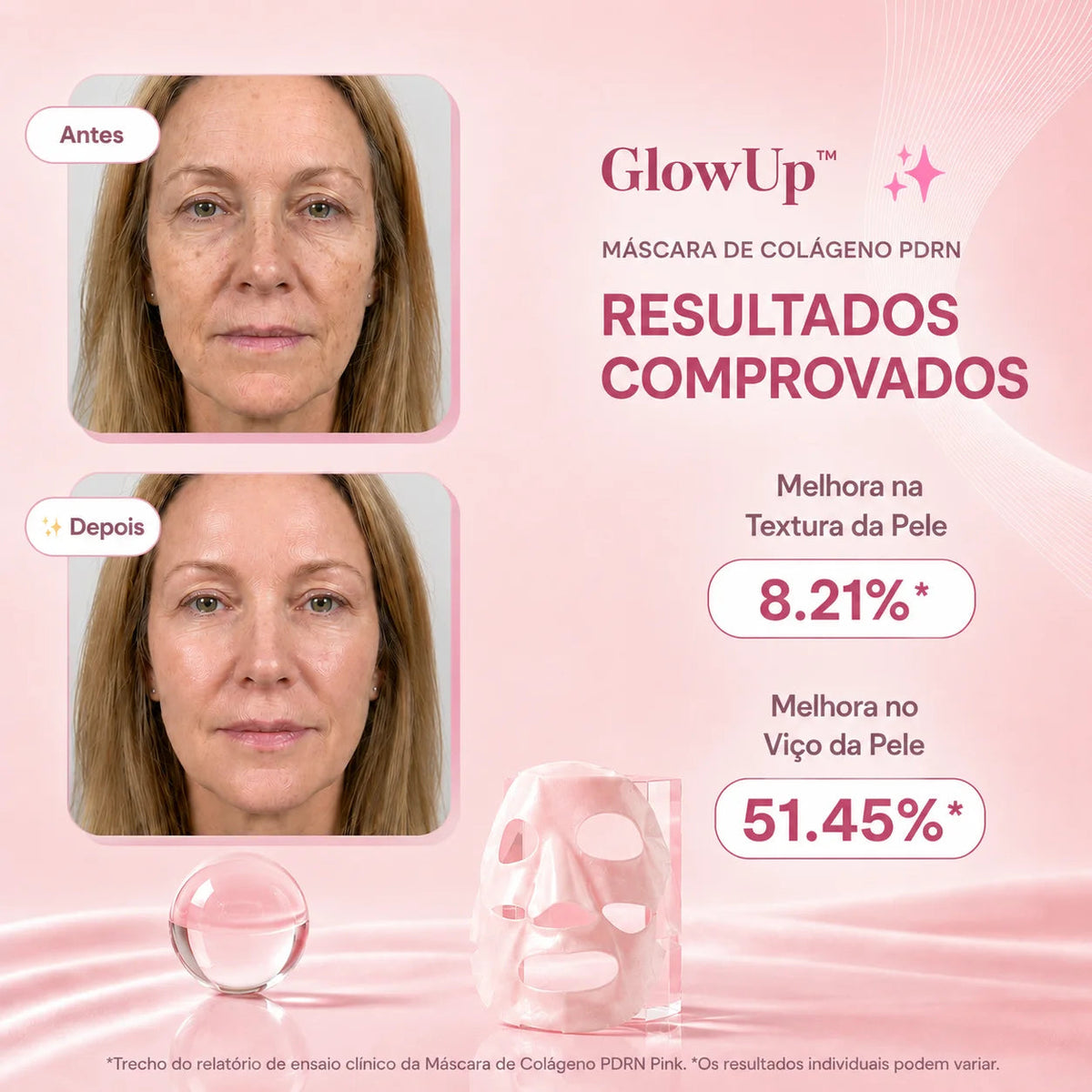 GlowUp resultado en la piel