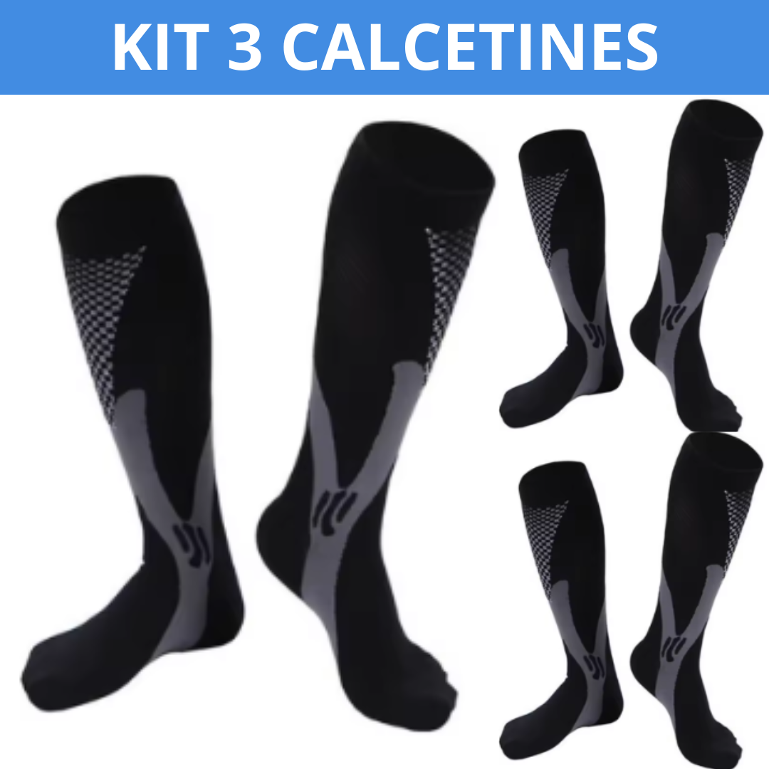 Kit con 3 Calcetines de Compresión Terapéutica Suprema (20-30 mmHg)