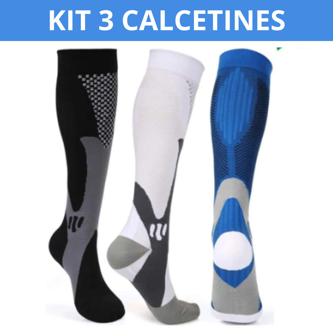 Kit con 3 Calcetines de Compresión Terapéutica Suprema (20-30 mmHg)
