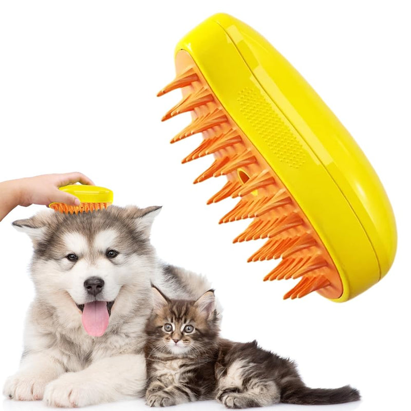 Brosse à vapeur rechargeable exclusive et brevetée (95°F-113°F) pour le bain des animaux 