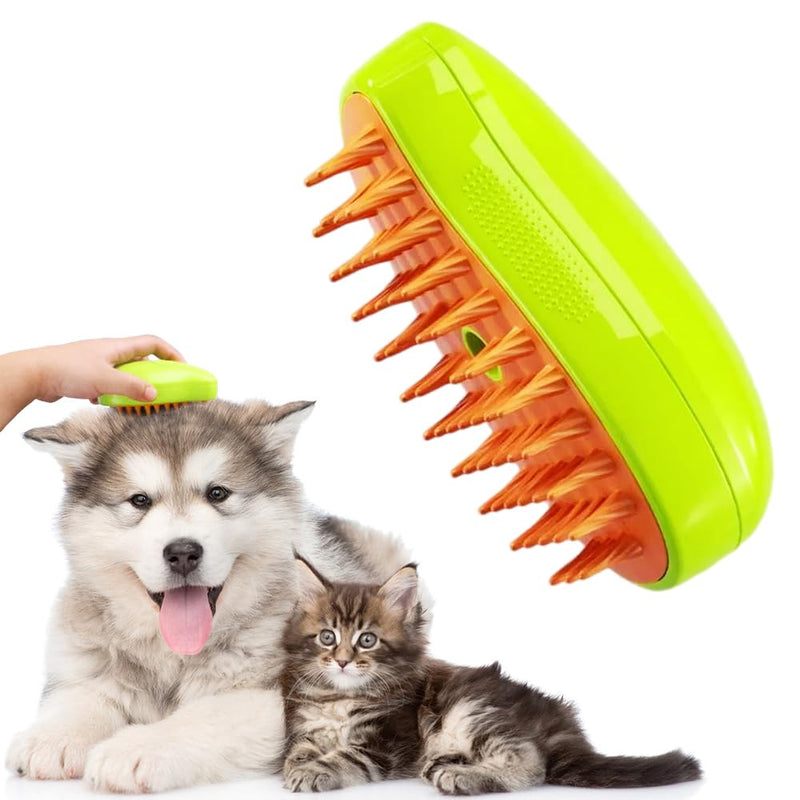 Brosse à vapeur rechargeable exclusive et brevetée (95°F-113°F) pour le bain des animaux 