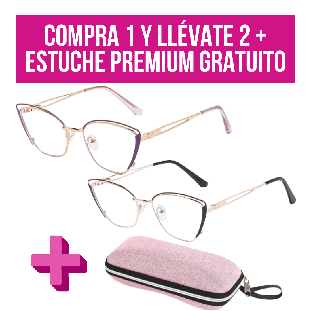 Achetez-en 1, obtenez-en 2 | Lunettes œil de chat | 60 % de réduction + étui premium 
