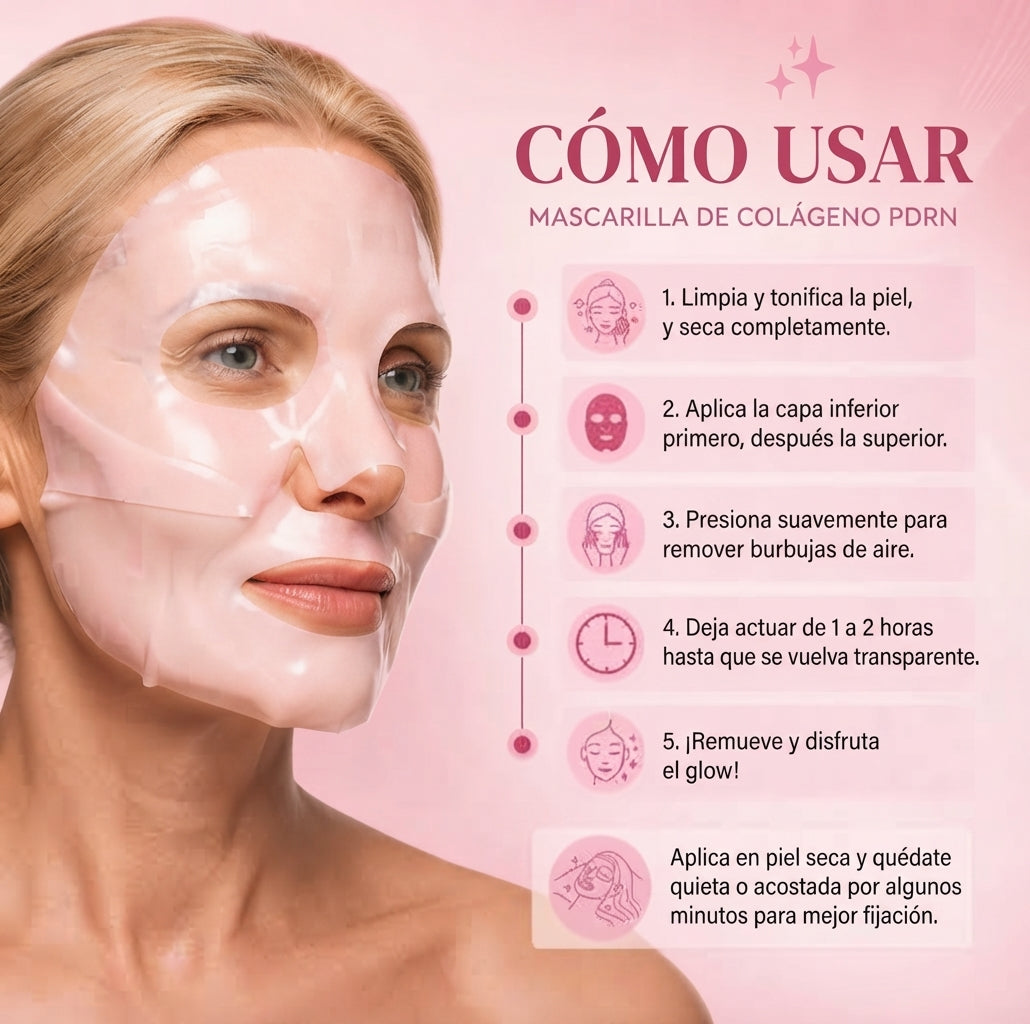 Mascarilla de Colágeno PDRN de Salmón – GlowUp™