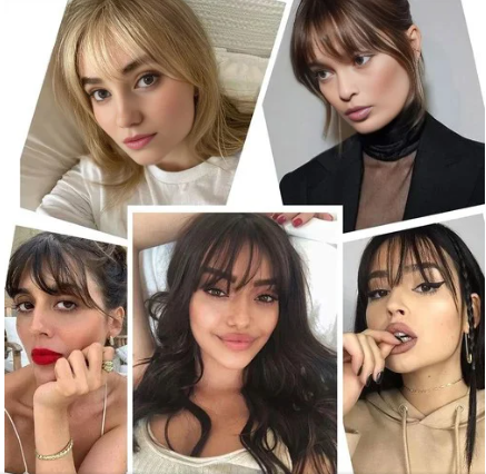 Extensions de cheveux à frange 3D sans coutures