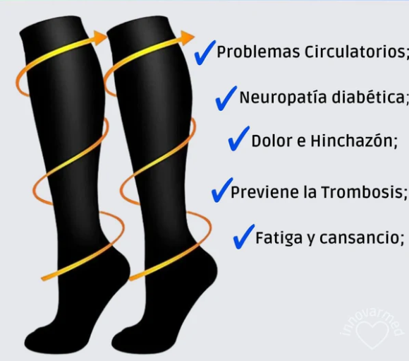 Kit con 3 Calcetines de Compresión Terapéutica Suprema (20-30 mmHg)