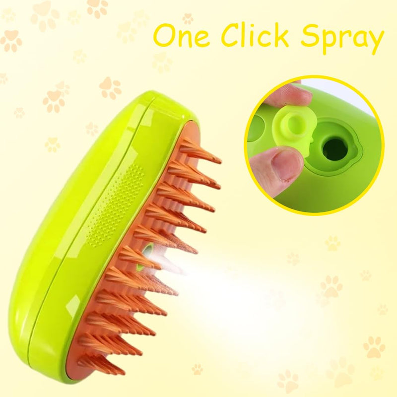 Brosse à vapeur rechargeable exclusive et brevetée (95°F-113°F) pour le bain des animaux 