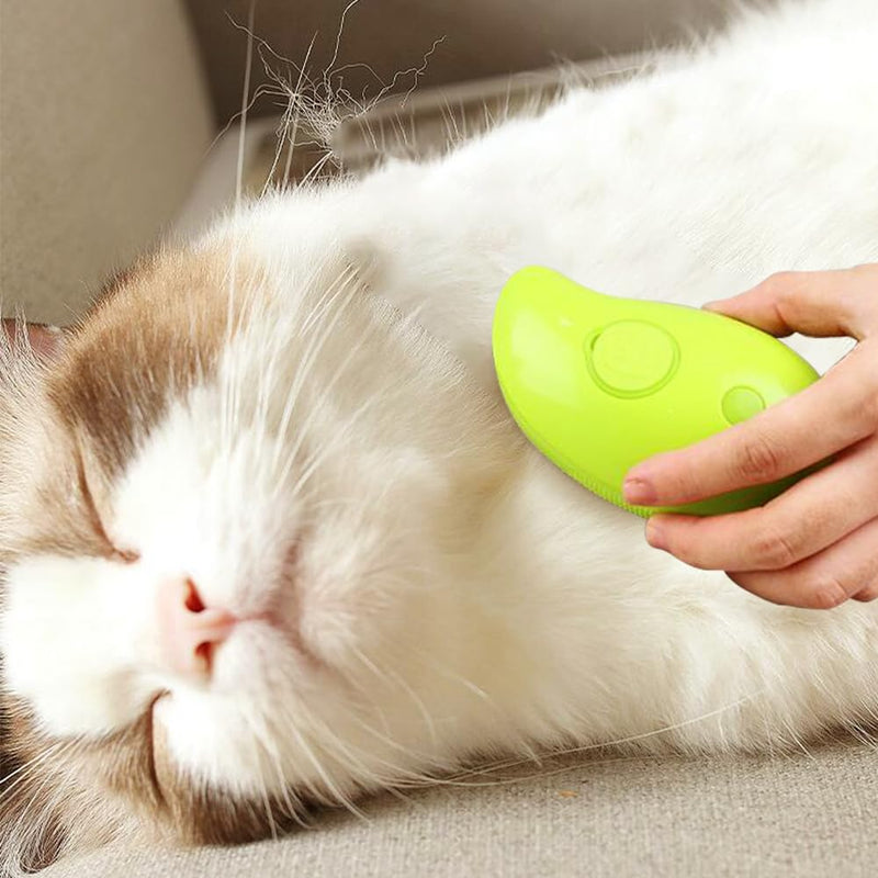 Brosse à vapeur rechargeable exclusive et brevetée (95°F-113°F) pour le bain des animaux 