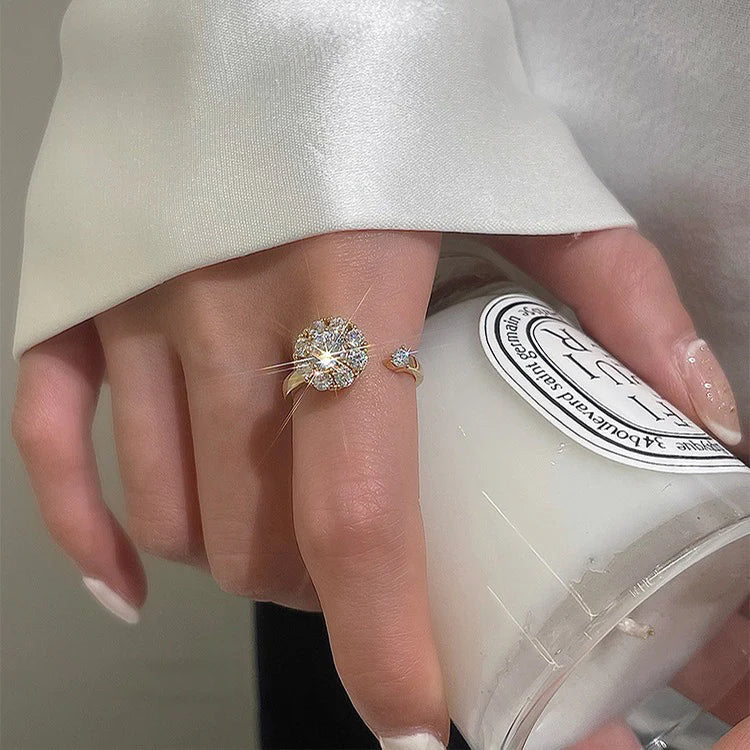 Anillo de Rotación de Cristal (Tamaño Ajustable)